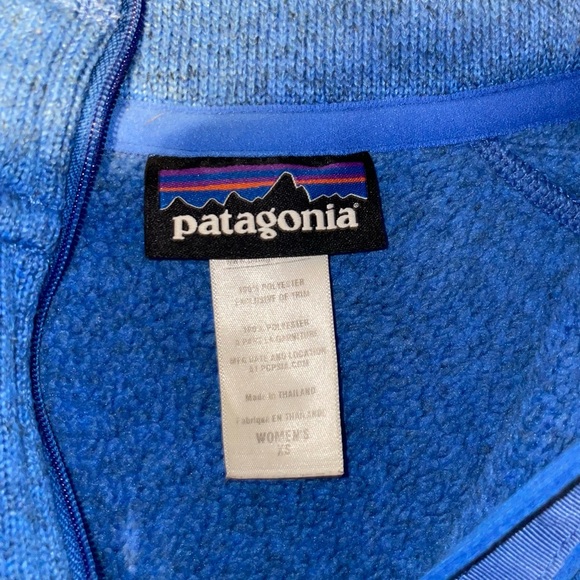 Patagonia Better Sweater 1/4 Zip Fleece Pullover Women's Sz XS, Blue EUC - Picture 4 of 4